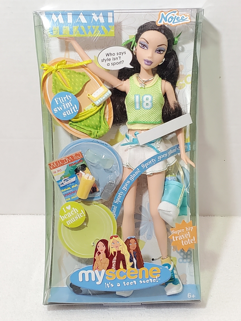 Mattel My Scene Miami Getaway Nolee Doll NIB 2004 Model G6127 Vintage Y2K